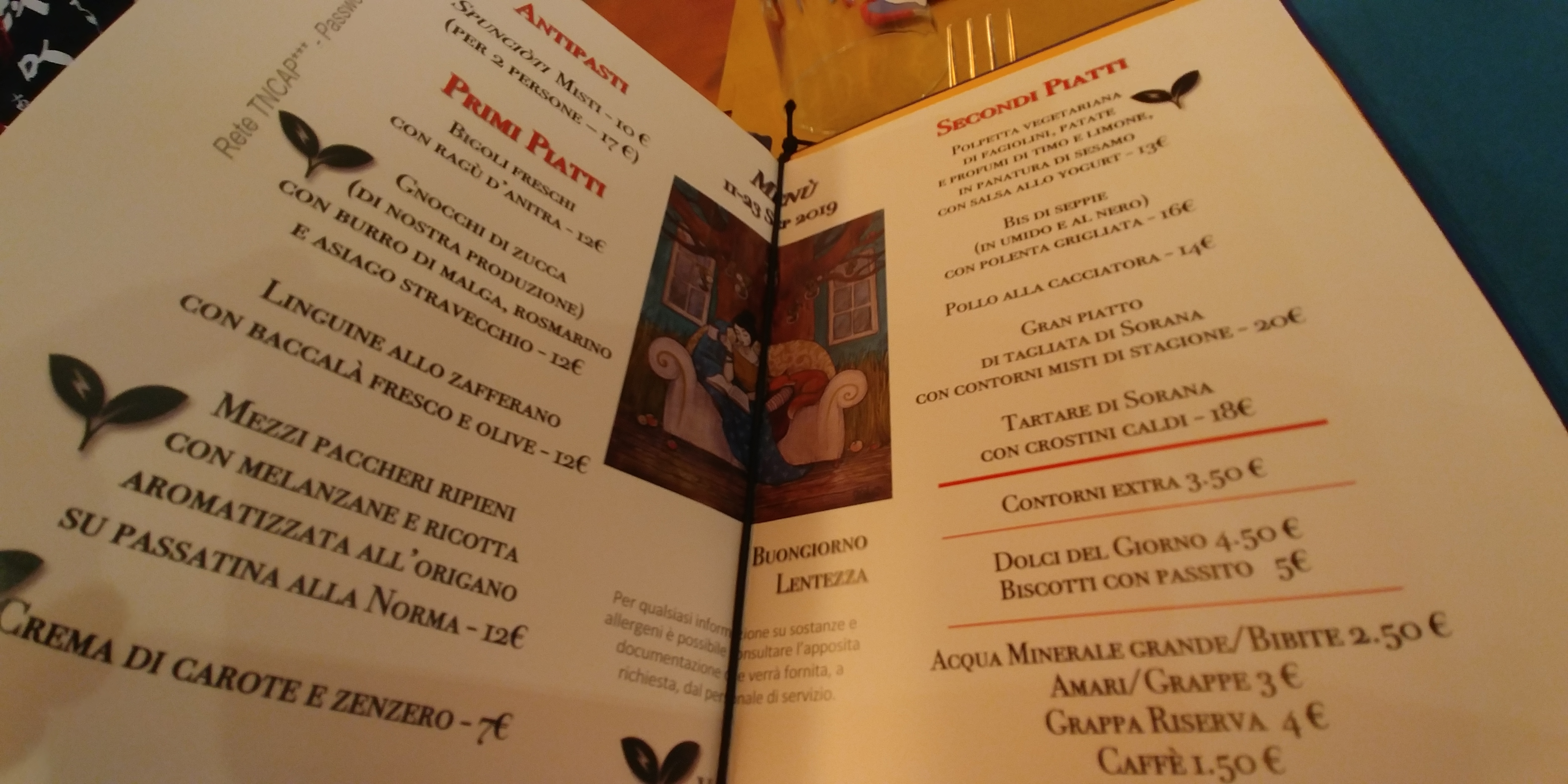 Osteria Ai Scarponi Menu