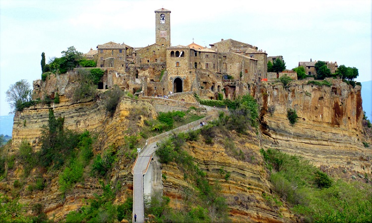 The village where time has stood still. Not even a car is to be found in this medieval hilltop gem called Civita di Bagnoregio 