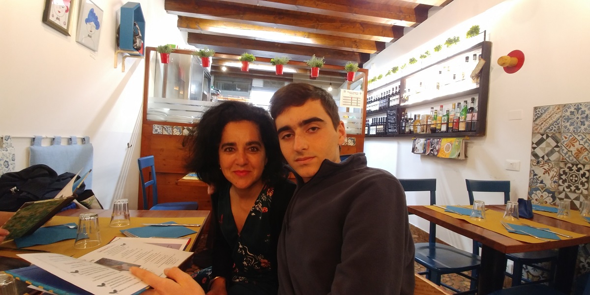 Maria and William at the Osteria Ai Scarponi