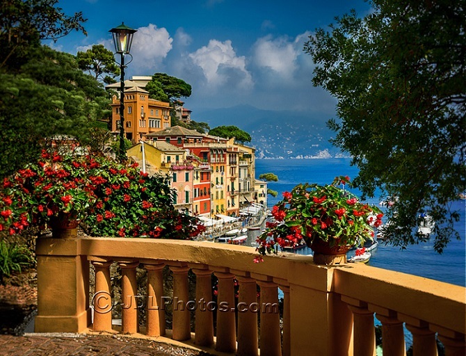 Balcony in Italy by Jim DeLutes