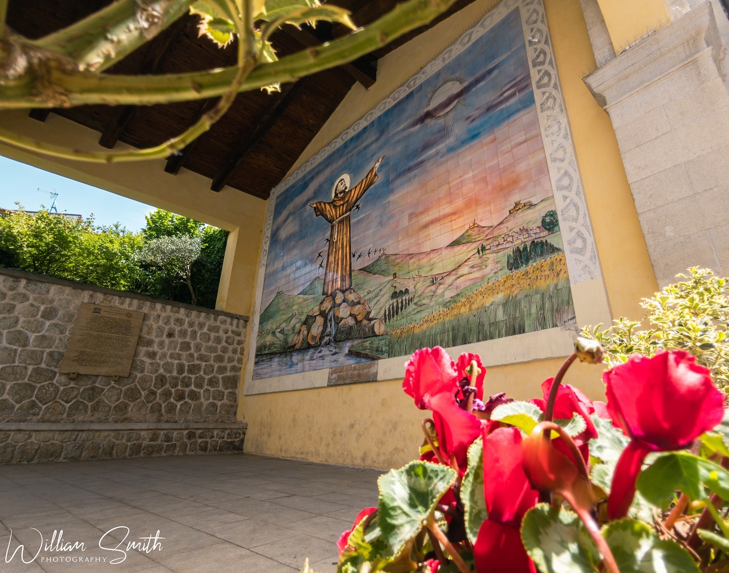 Outside the Teggiano Cathedral of Santa Maria Maggiore