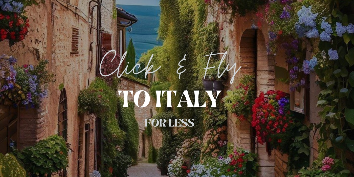 Spello Street Filled with Flowers