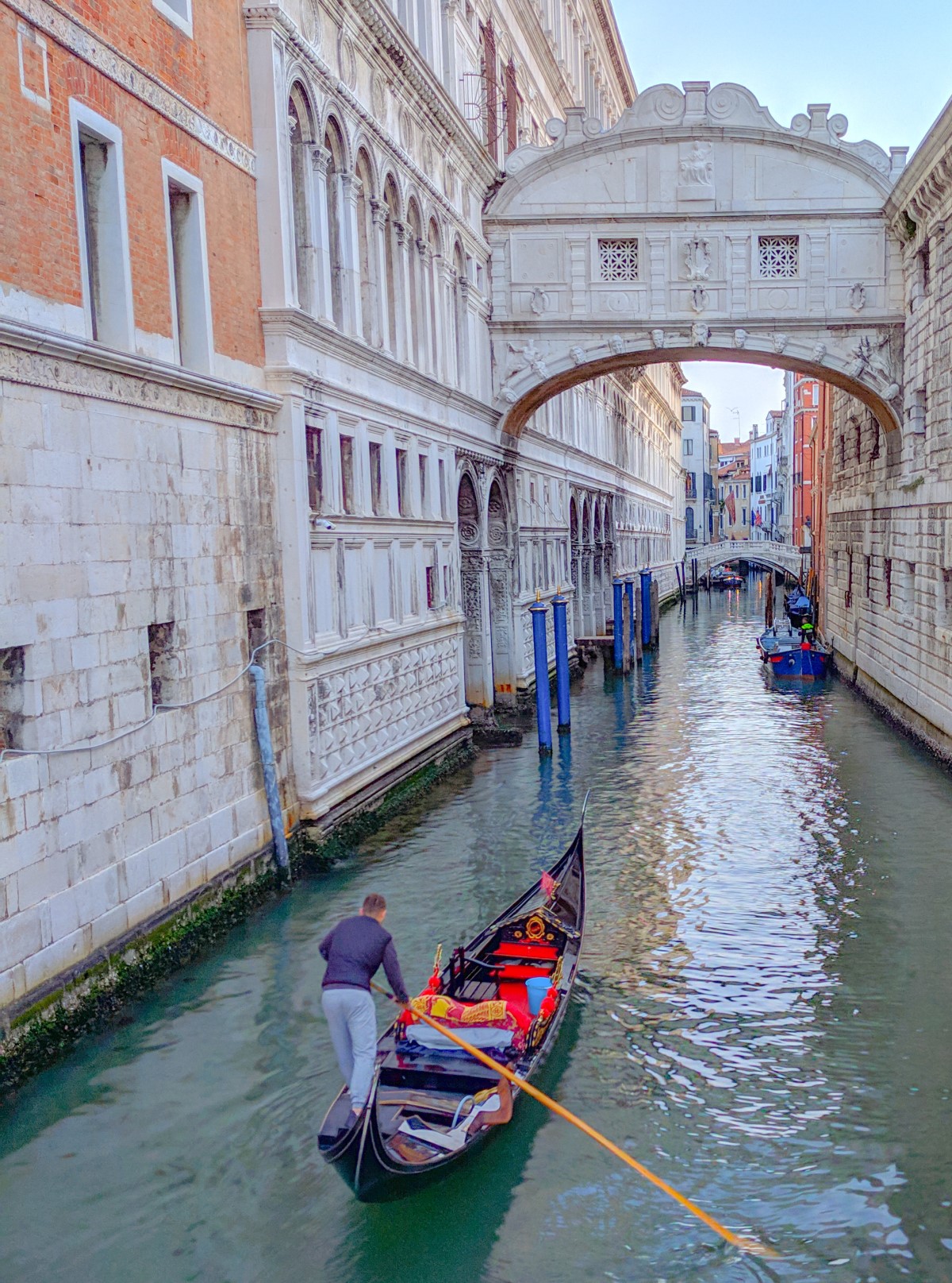 Legend has it the Bridge of Sighs was named because it offered prisoners their last view of Venice before execution. I like the legend of eternal love better...