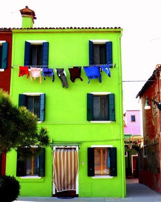 Photo of a typical Burano house by Oktay Kasman