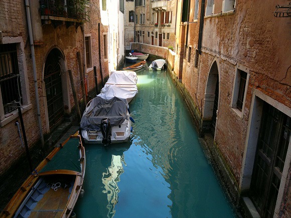 Traffic Jam in Venice Italy