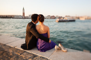 couple looking at Venice