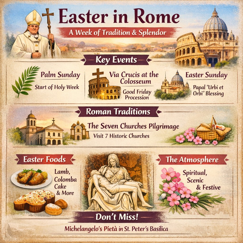 Easter in Rome Infographic