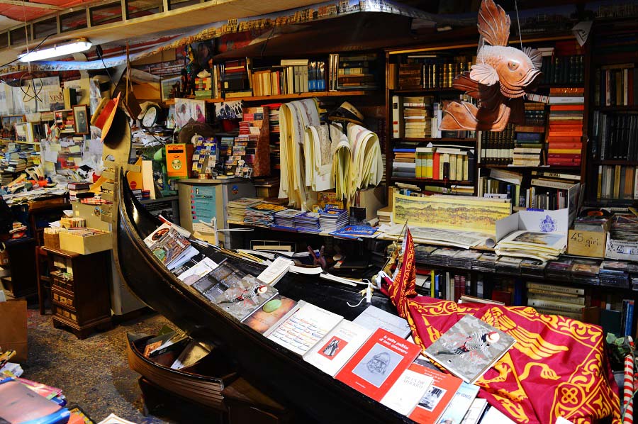 Inside the Acqua Alta Bookstore
