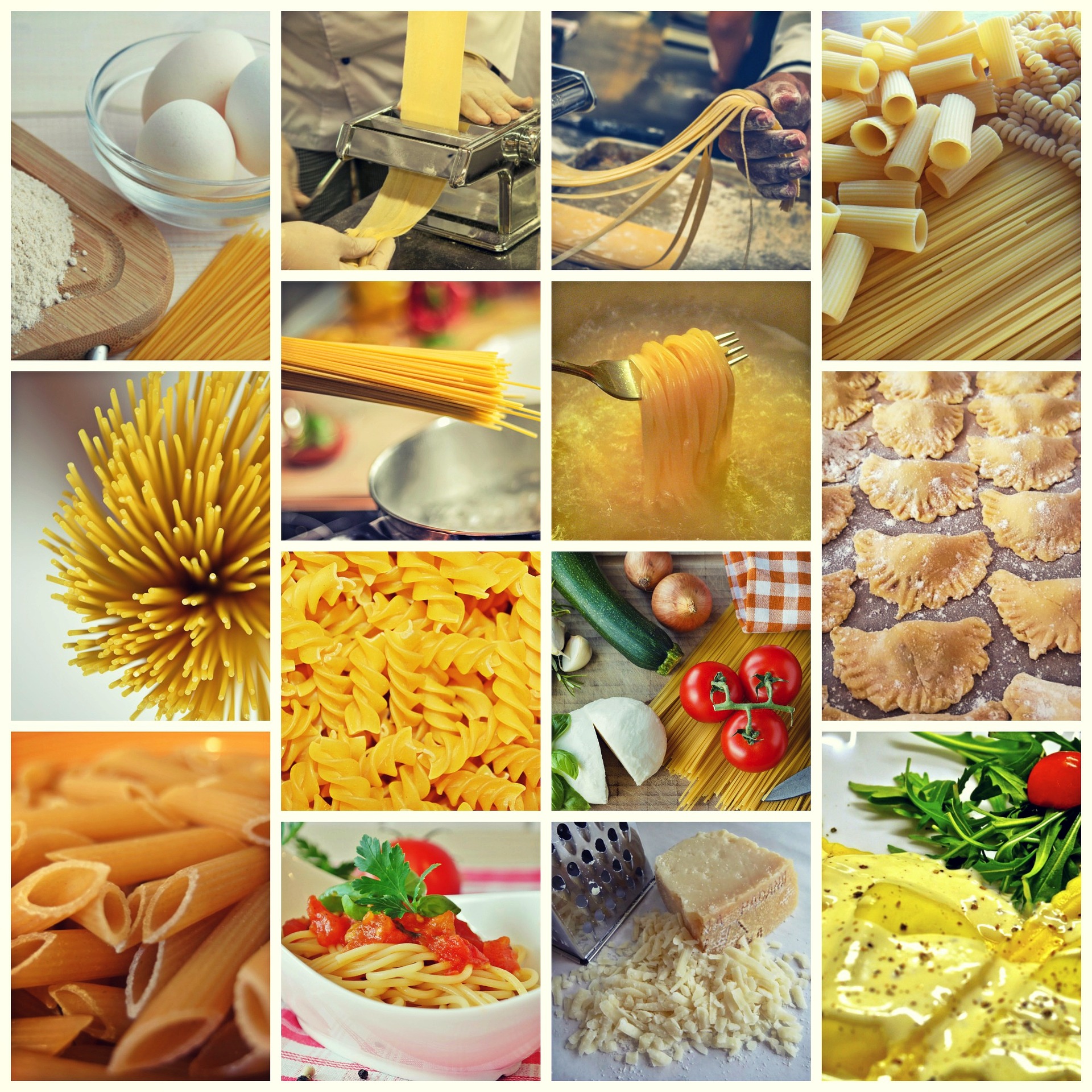 The types of pasta in Italy