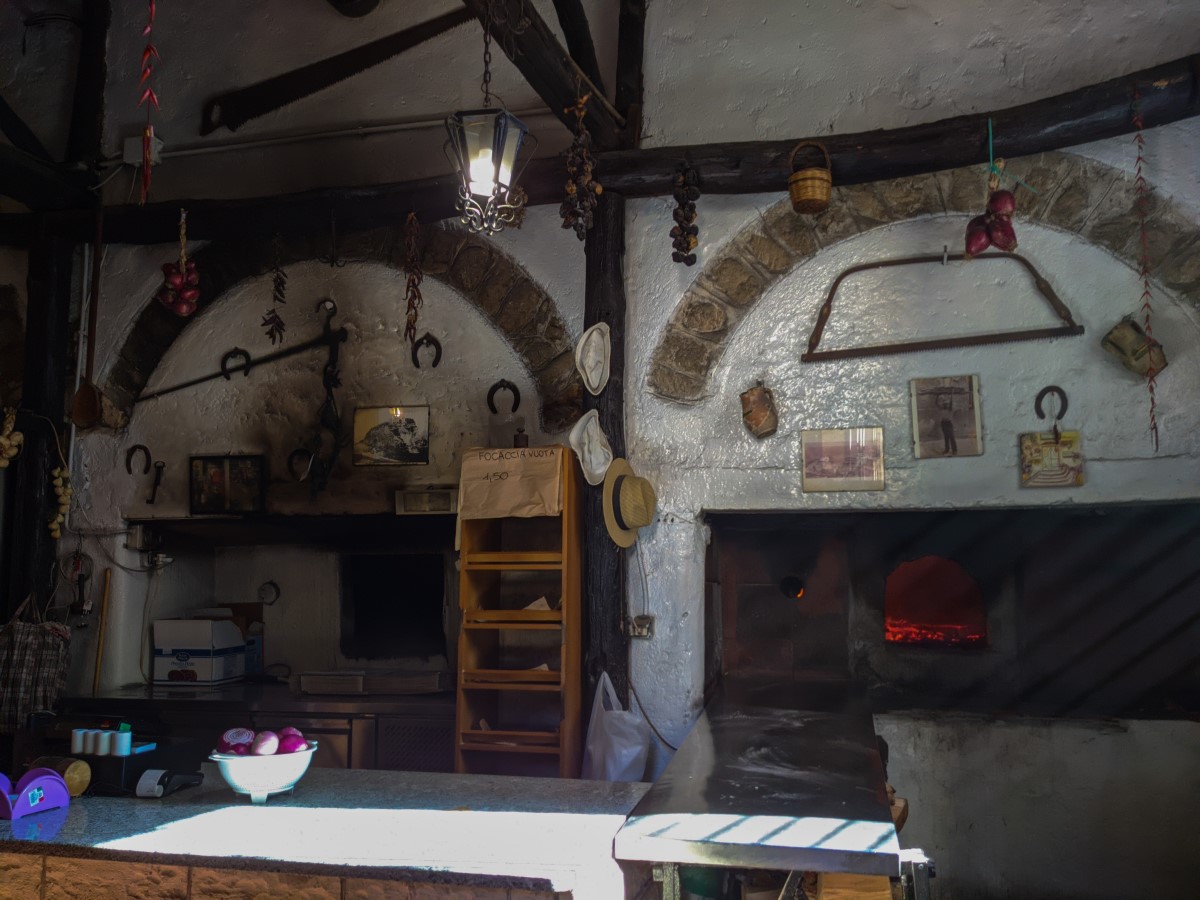 Inside the Vecchio Forno Pizzeria in Tropea