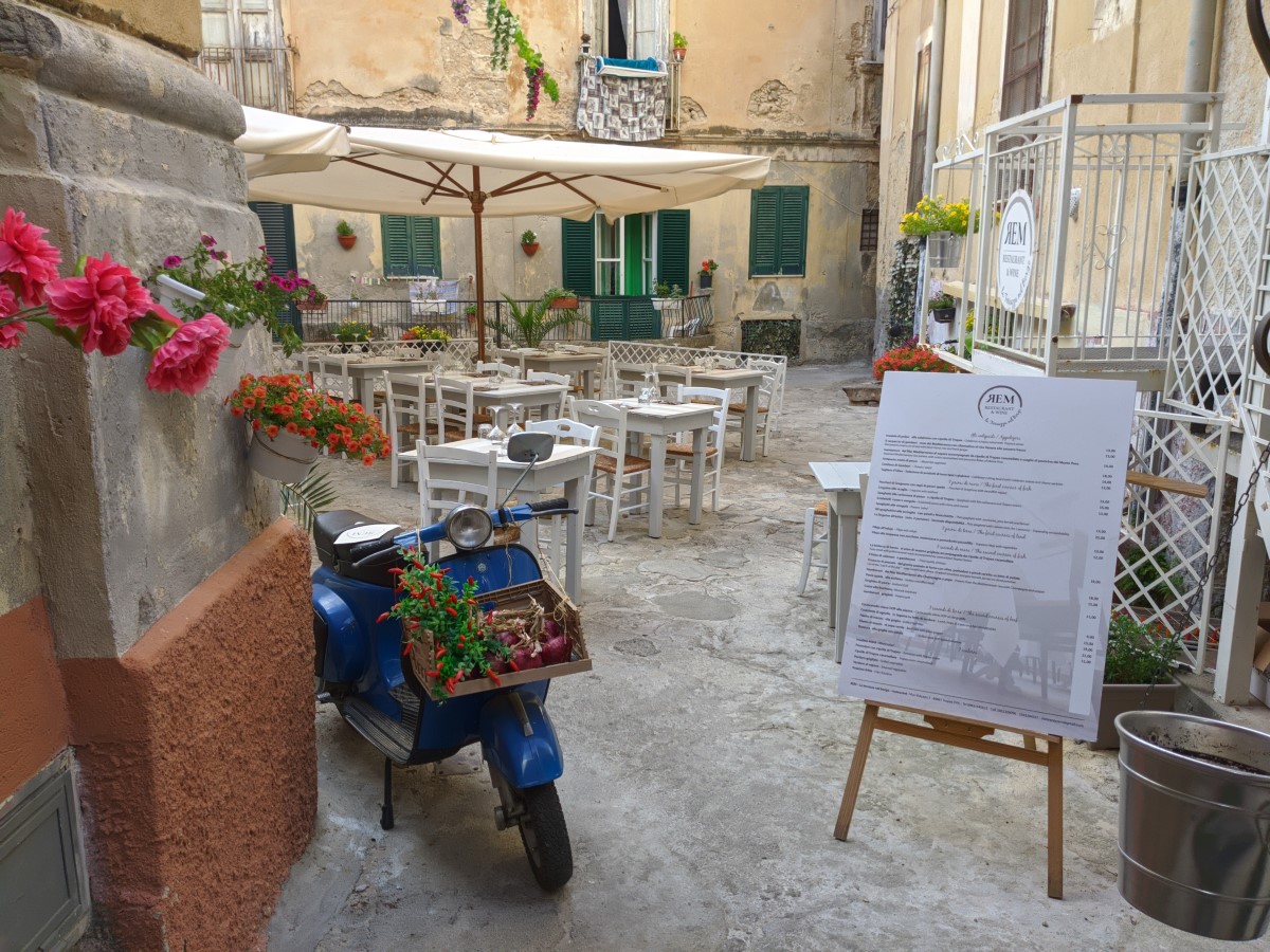 A restaurant in Tropea