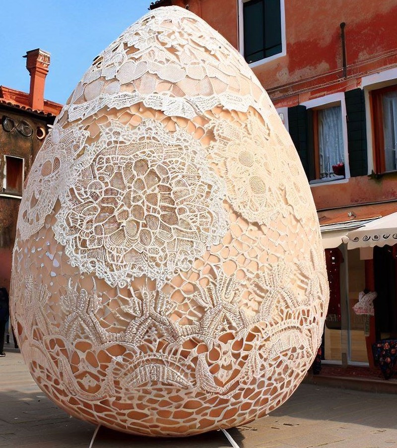 Burano Lace Easter Egg