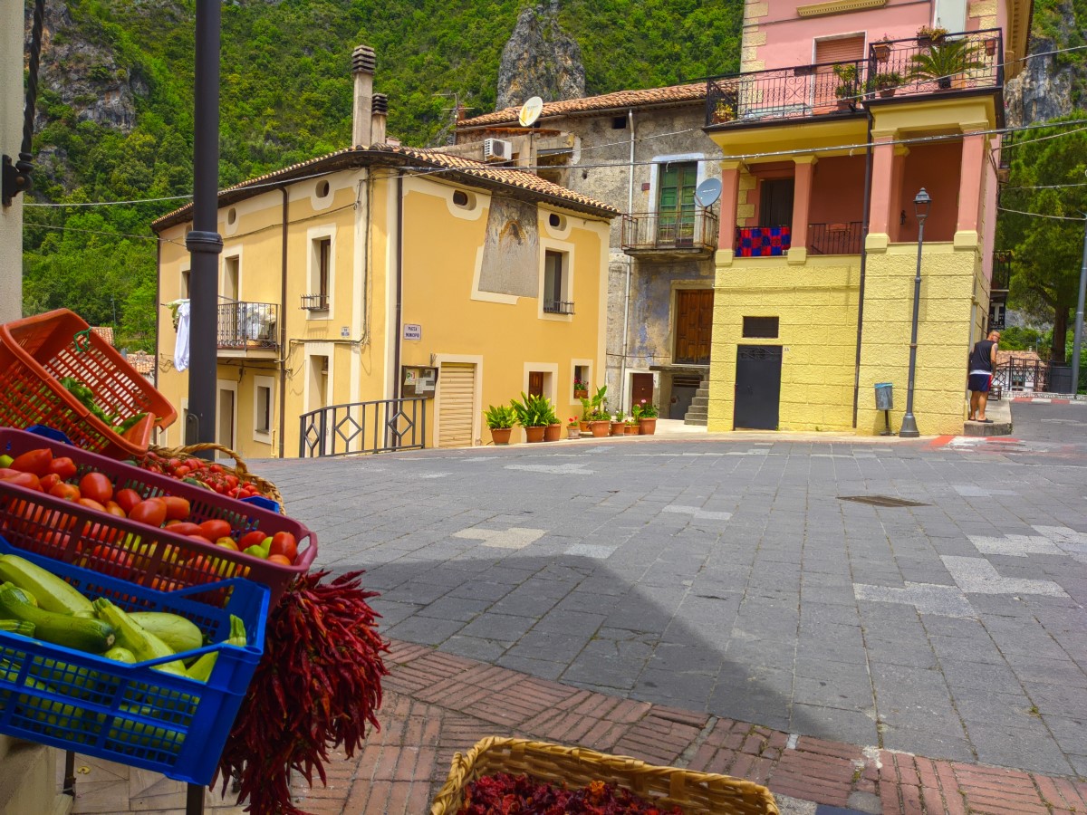 The Piazza Municipio in Orsomarso