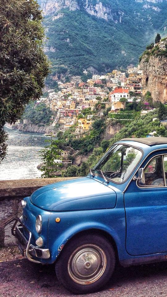 Panoramic view of Positano on the Amalfi Coast