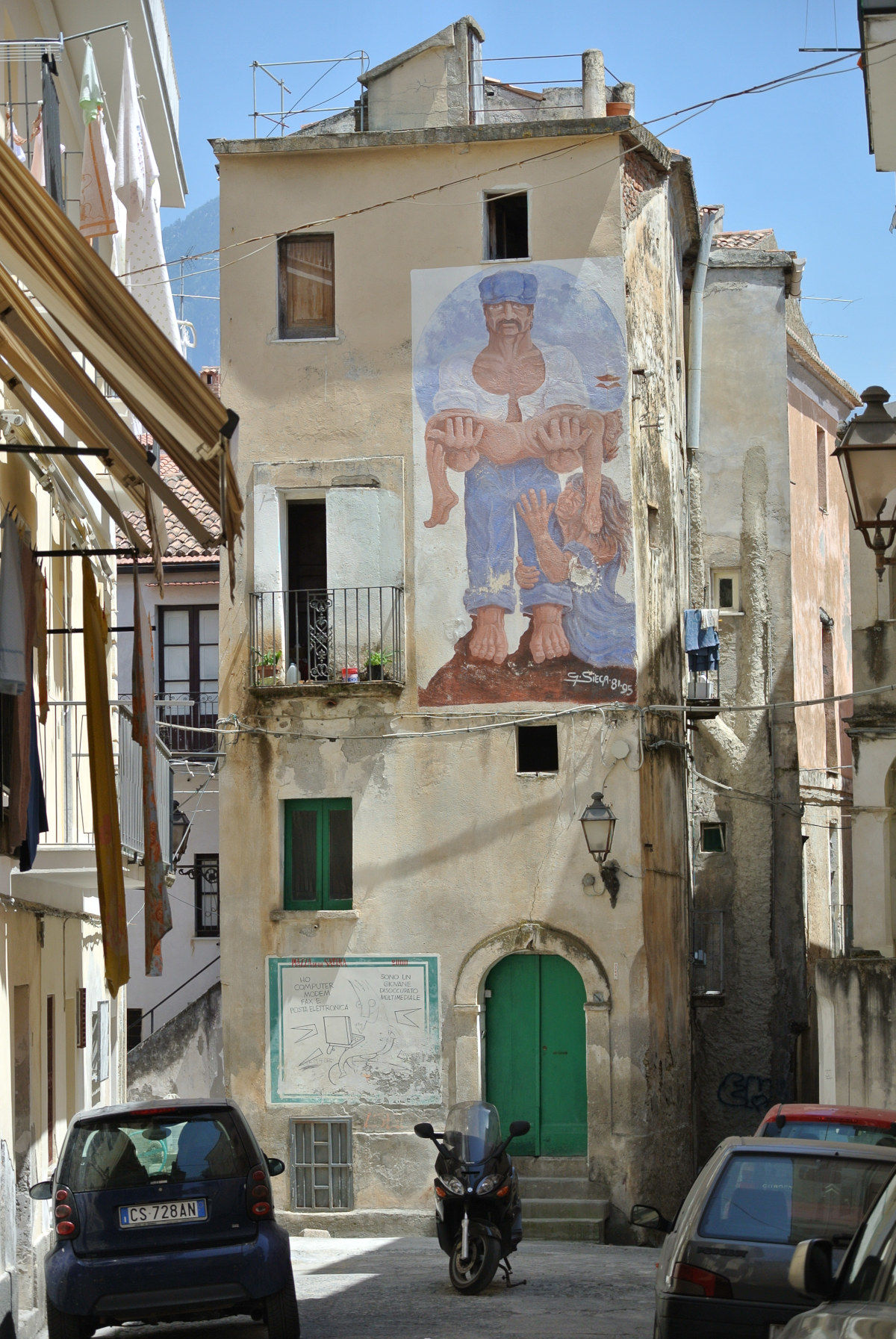 Mural on a wall in Santa Dominica Talao