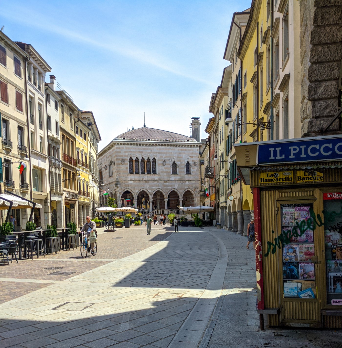 Via Mercatovecchio in the Old town in Udine