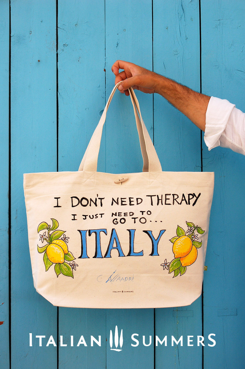 Italian summer tote bags.