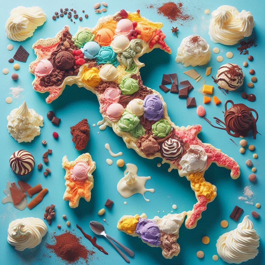 Map of gelato in Italy
