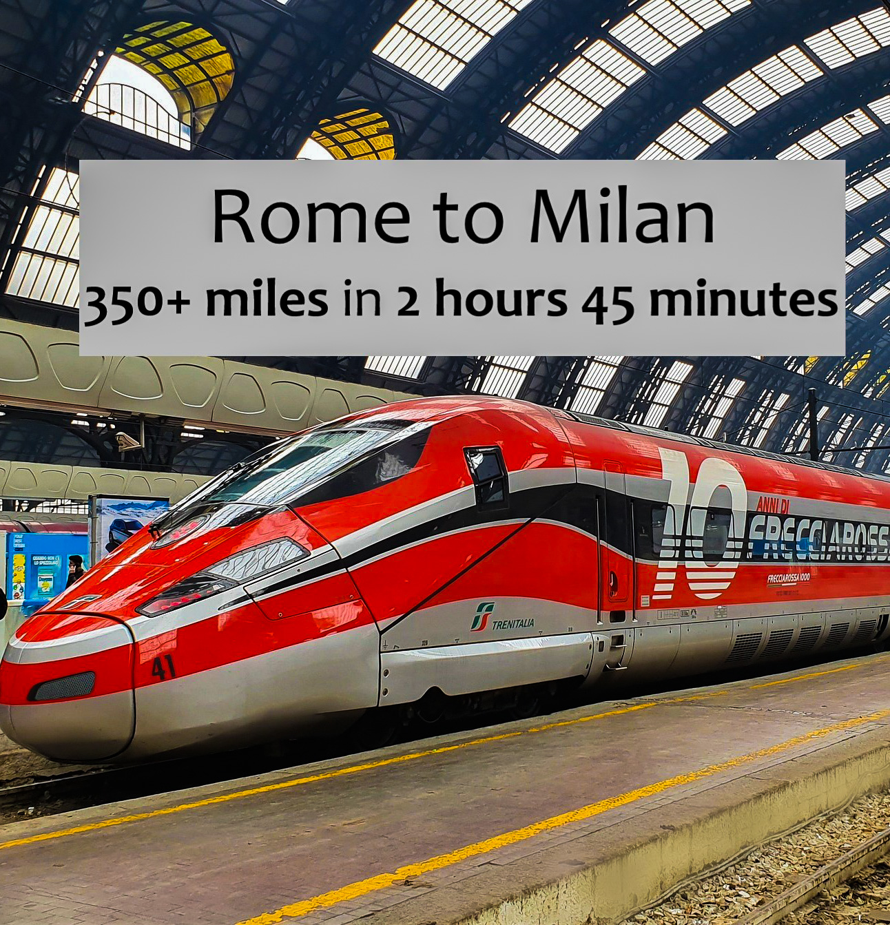 Freccia Rosa fast train in Italy