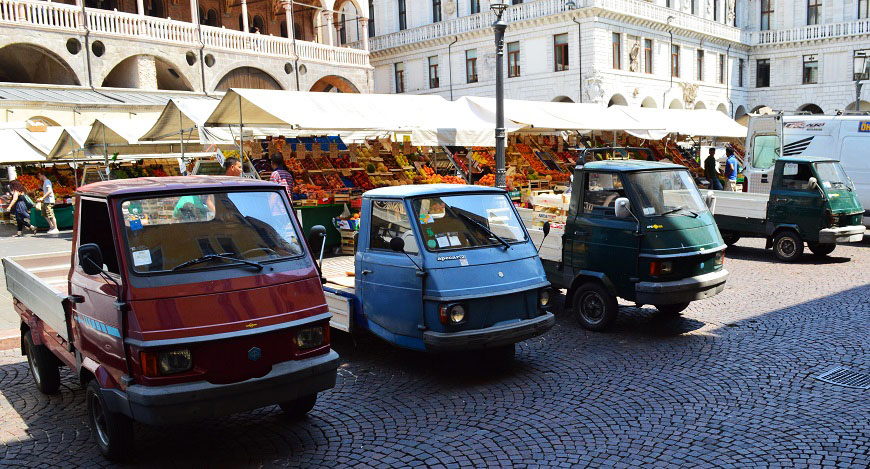 Italian Trucks at the Market