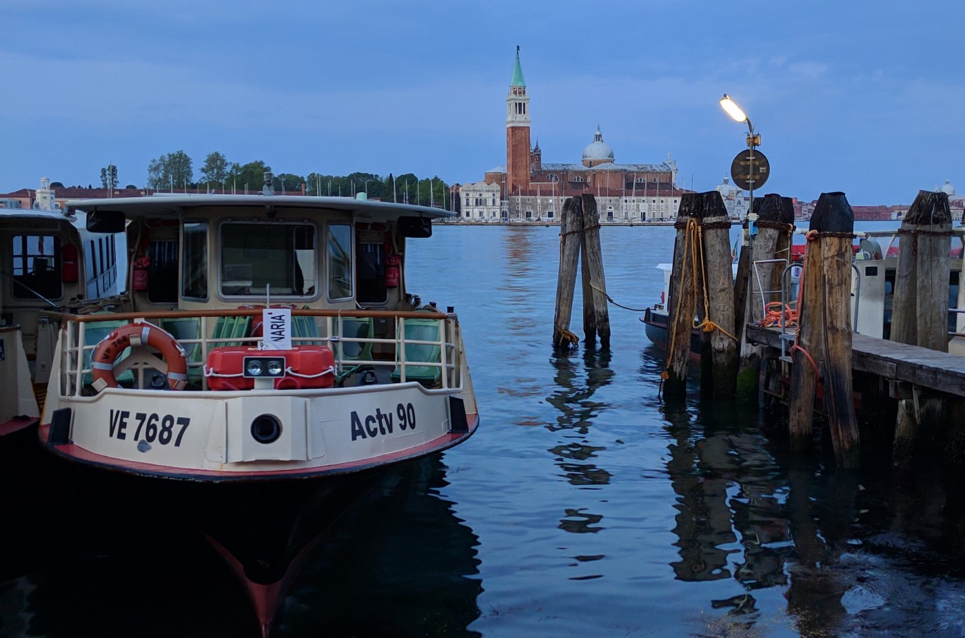 Castello in Venice at dawn looking towards St Giorgio Maggiore Castello in Venice at dawn looking towards St Giorgio Maggiore