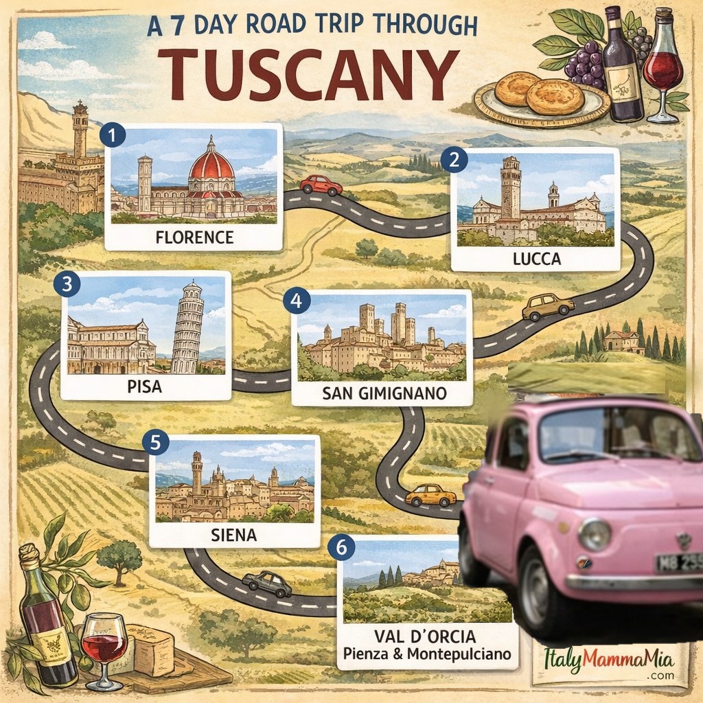 What to see in Tuscany Map